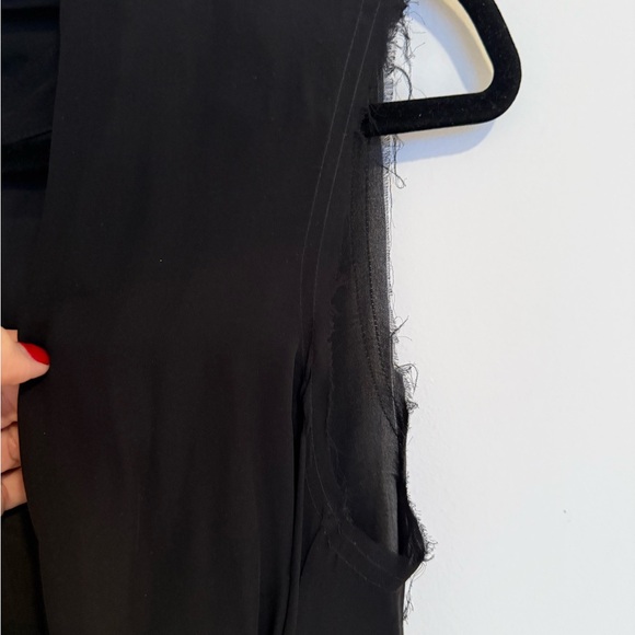 A.L.C. Black Draped Sleeveless Silk Blouse size M - Picture 4 of 6